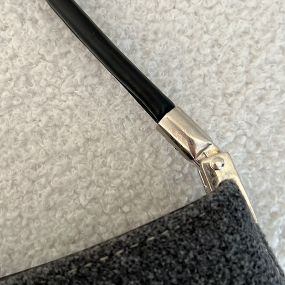 Vintage Y2K Felt Fabric Shoulder Bag | Felt Fabric and Faux leather strap - Picture 5 of 11